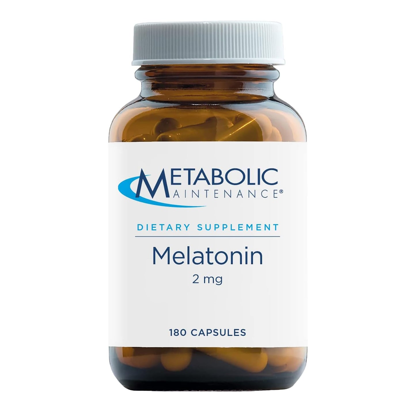 Metabolic Maintenance Melatonin 2mg + Glycine Capsules, 180 Count