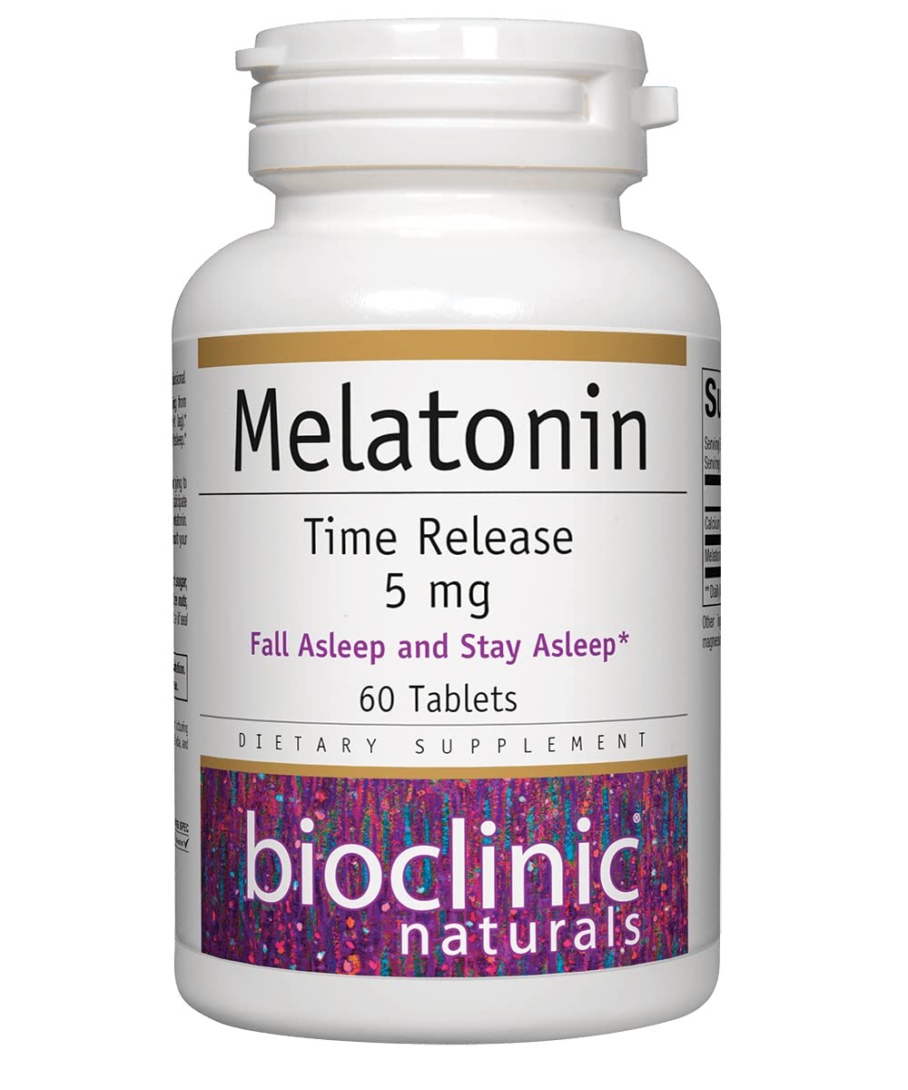 Bioclinic Naturals Melatonin Time Release 5 mg Tablets, 60 Tablets
