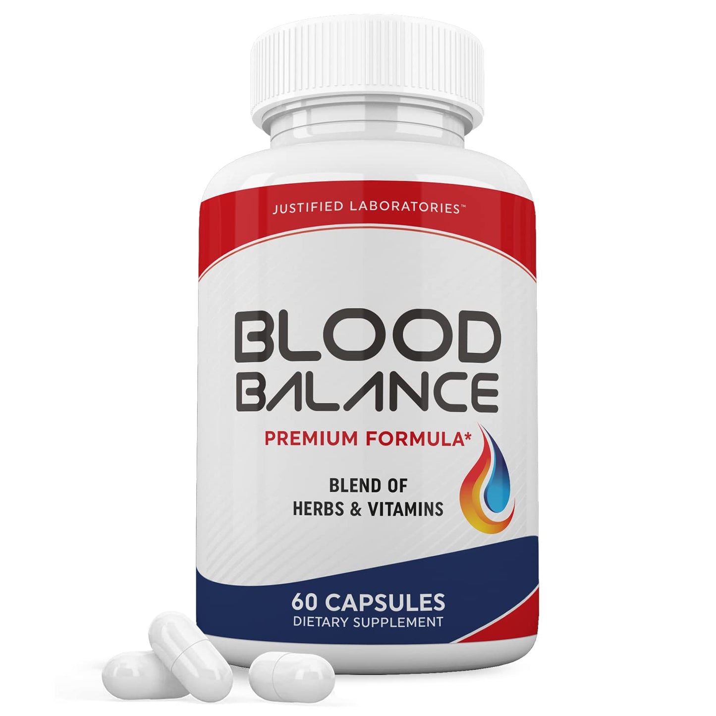 Justified Laboratories Blood Balance Advanced Formula 620MG Formula Supplement Capsules, 60 Count