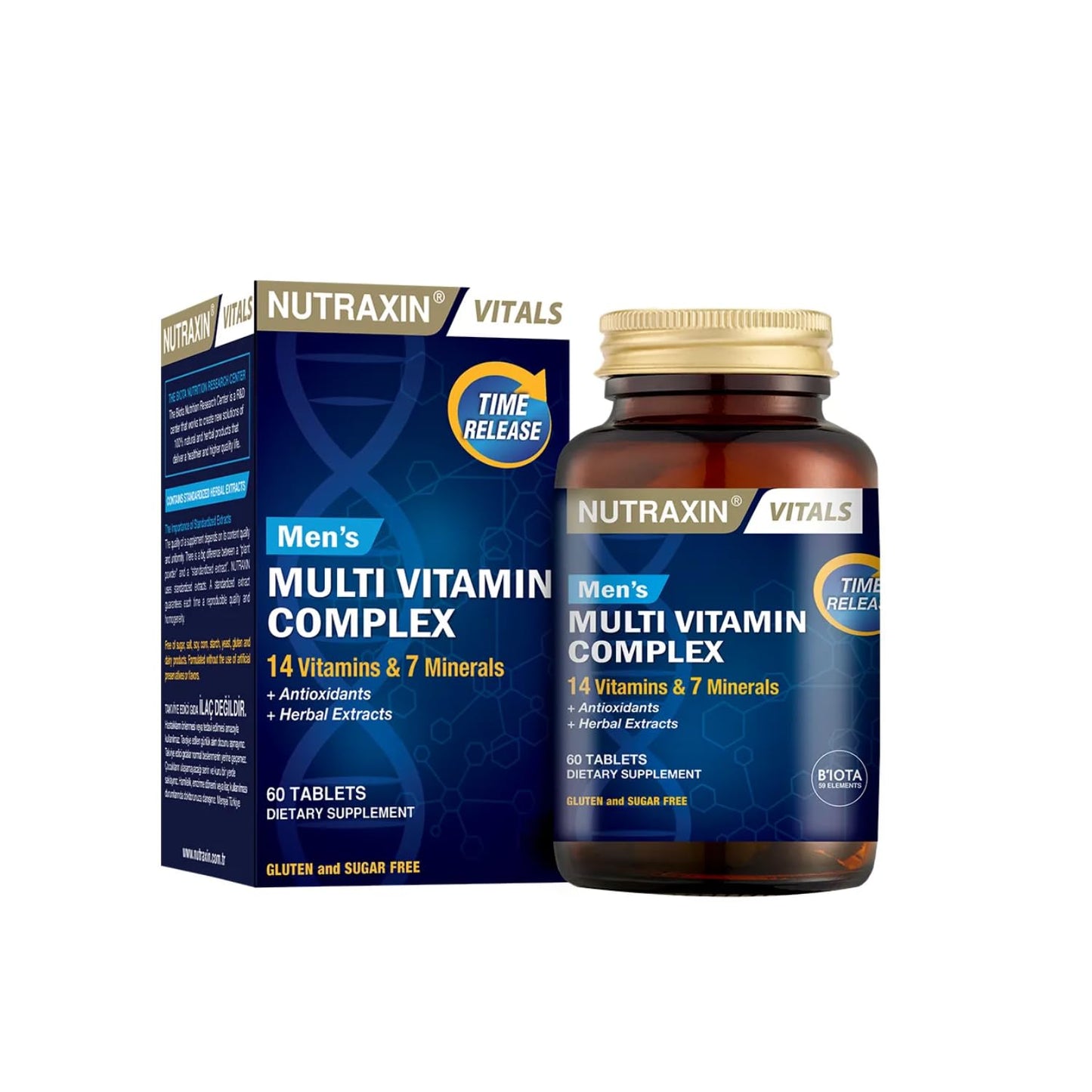 Nutraxin Men's Multivitamin & Mineral Complex Capsule, 60 Capsules