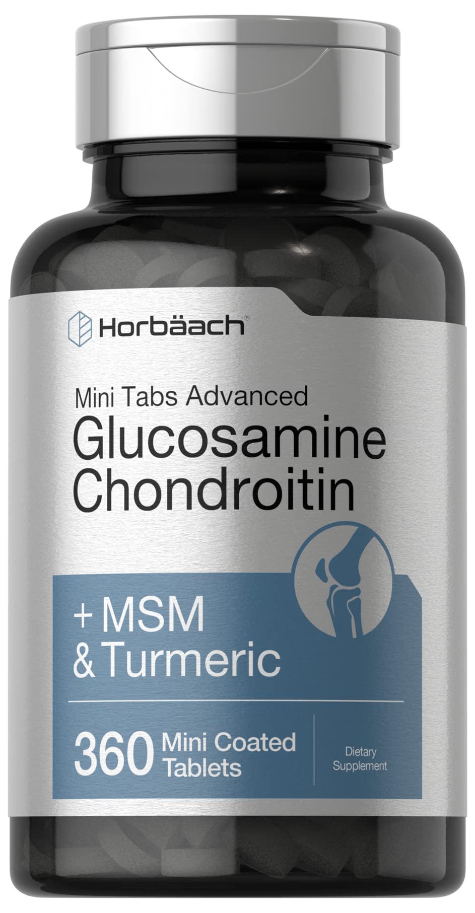 Horbäach Glucosamine Chondroitin MSM Turmeric Tablets, 360 Tablets