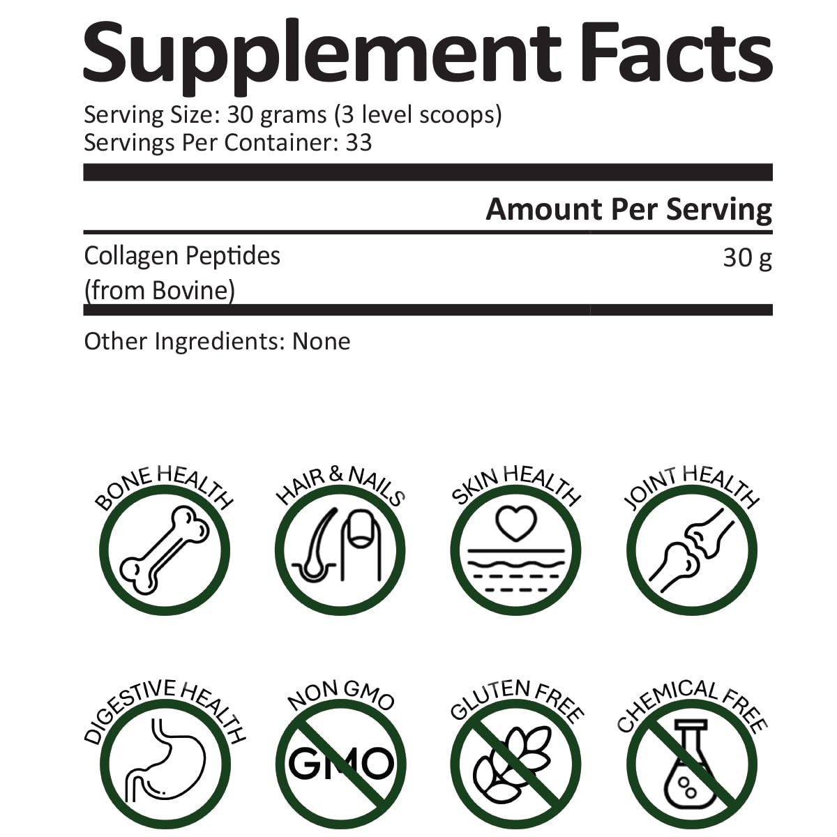Survival Grocery Collagen Peptides Powder – Grass Fed Hydrolyzed Collagen Protein Supplement, Types I & III, Unflavored, Gluten Free, Keto Friendly, Non-GMO, Dairy Free, 4 Jugs