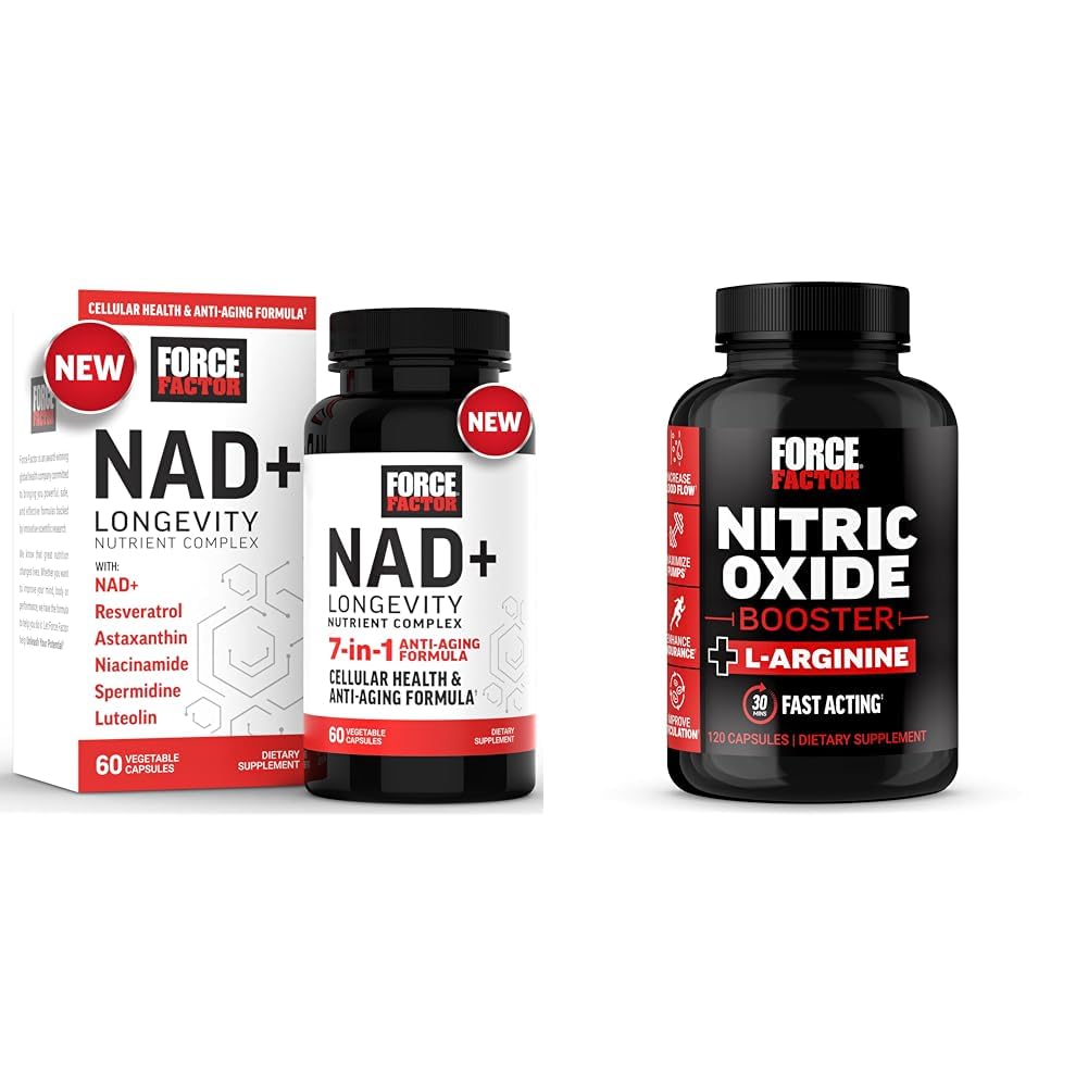 Force Factor NAD+ Nitric Oxide Booster Capsules, 180