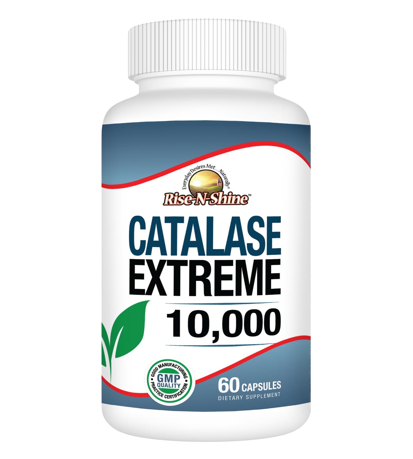 Rise-N-Shine Catalase Extreme Supplement 10,000 with Saw Palmetto, Biotin, Fo-Ti, PABA Capsules 60