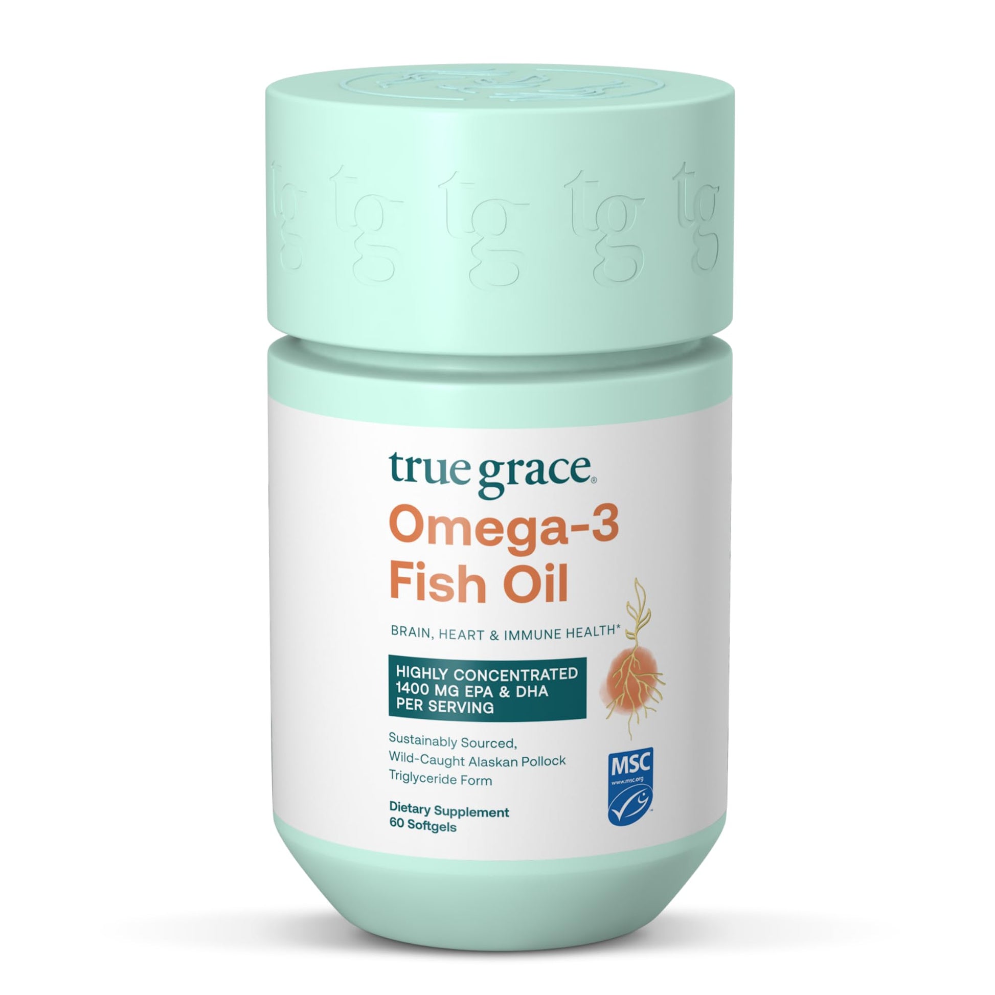 True Grace Omega-3 Fish Oil Softgels 60 Count
