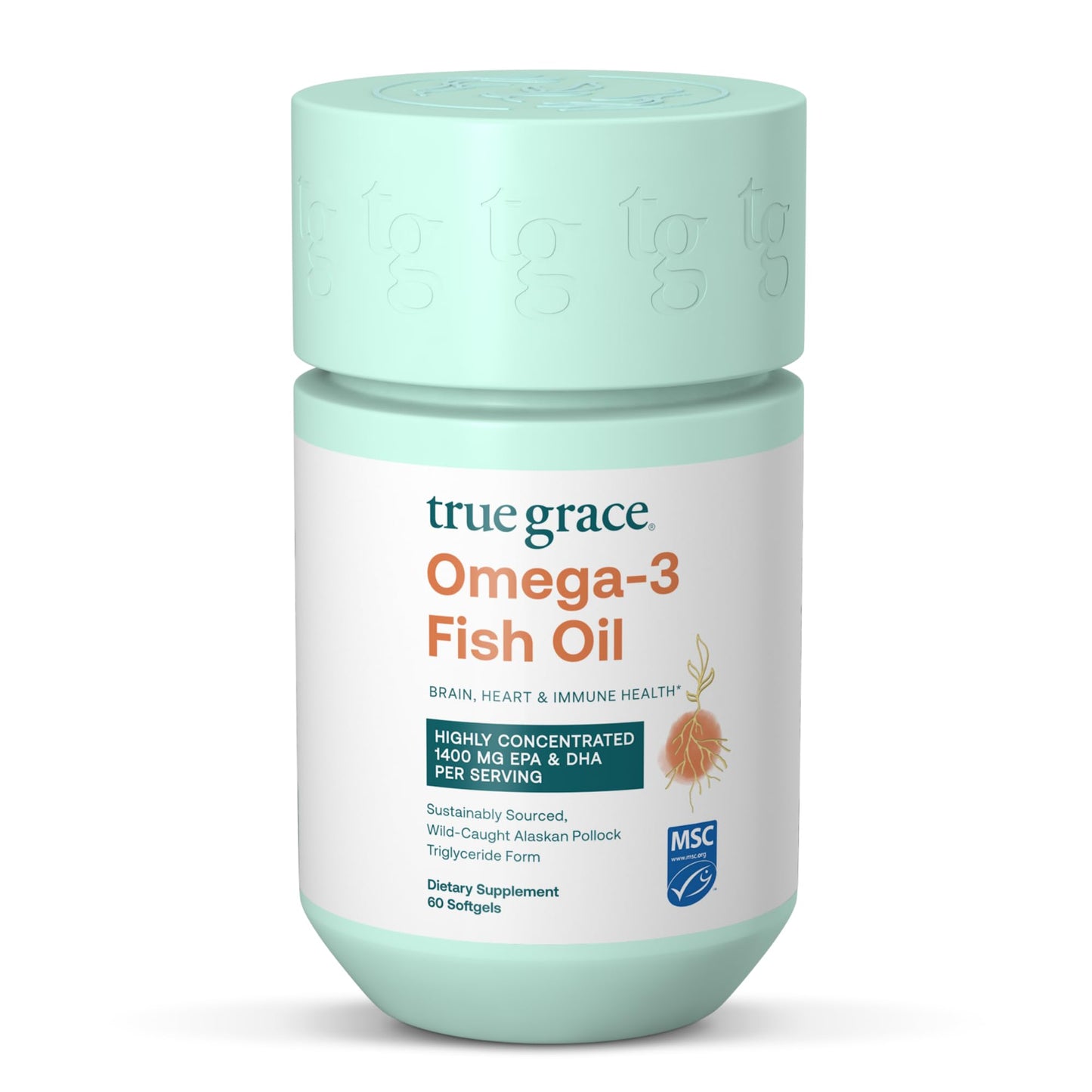 True Grace Omega-3 Fish Oil Softgels 60