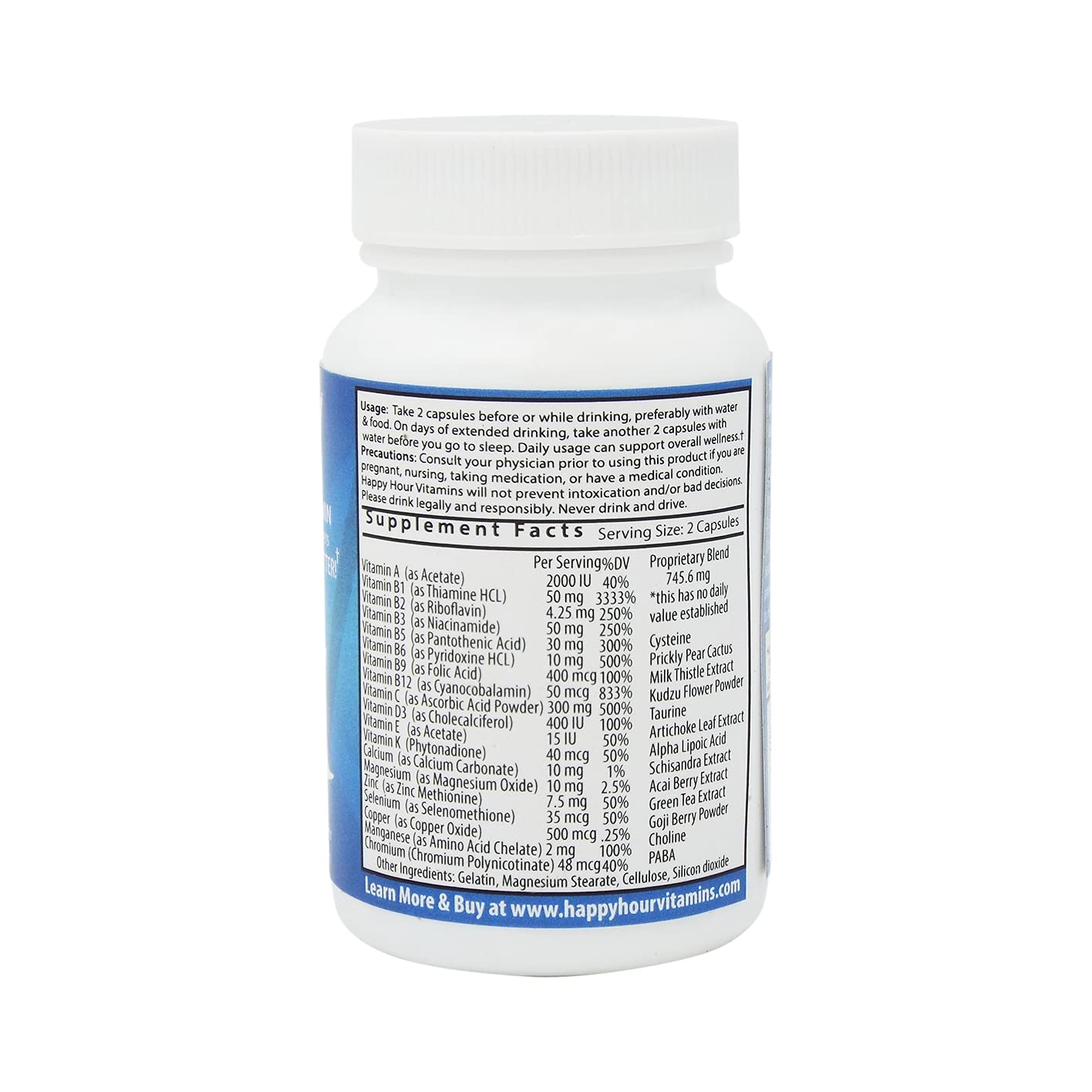 Happy Hour Vitamins Multivitamin Capsules, 20 Count