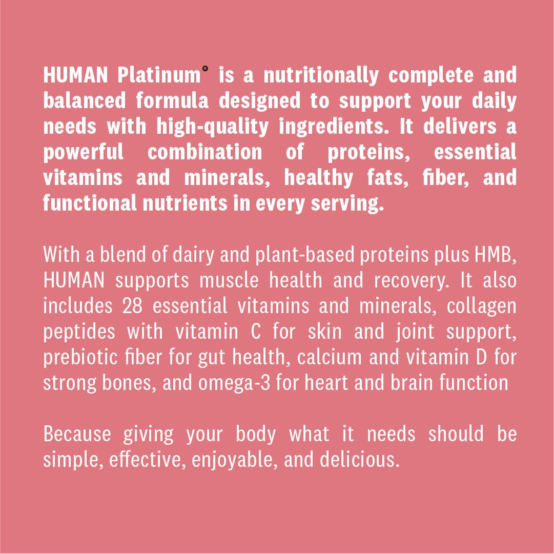 Human Platinum Beauty & Vitality Daily Wellness Nutritional Supplement Powder 13.1 oz
