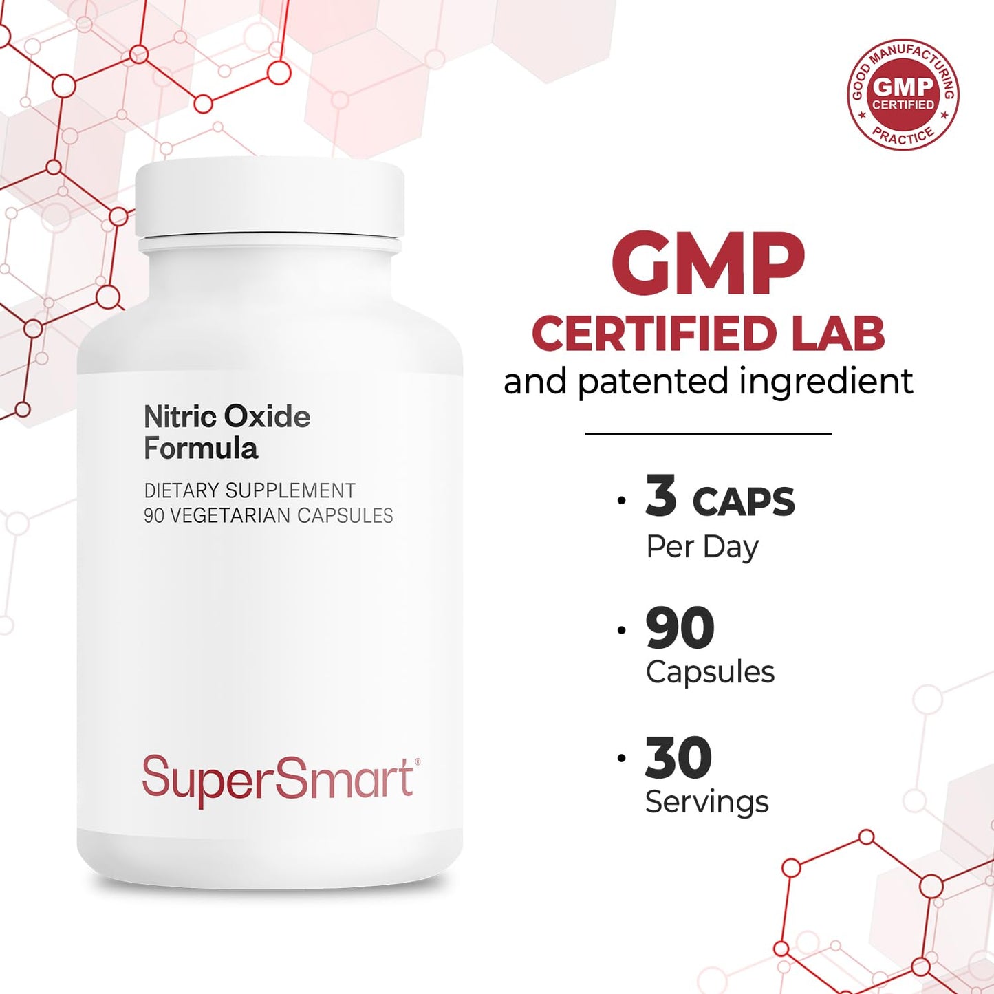 Supersmart Nitric Oxide Formula Capsule 90 Count