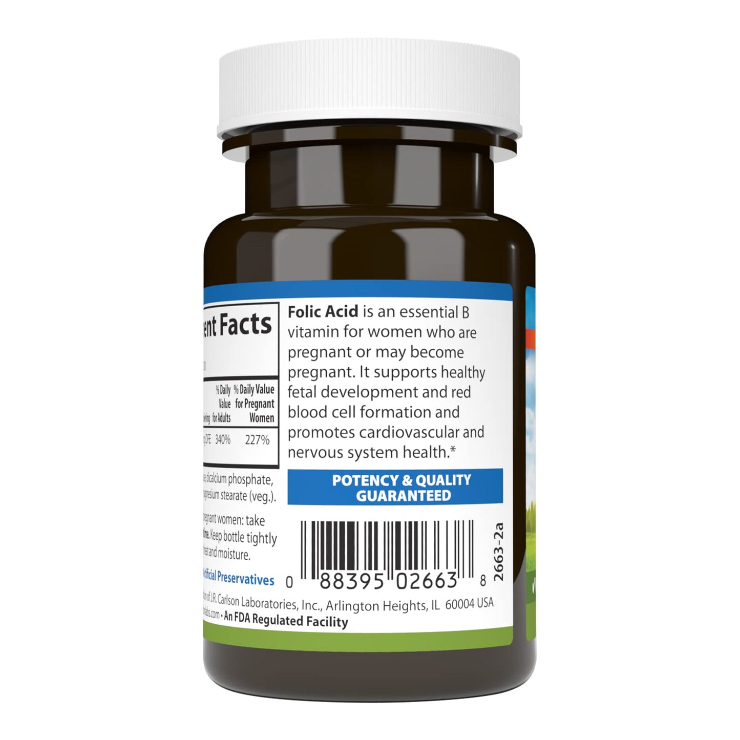 Carlson Folic Acid 800 mcg Tablet, 300 Tablets