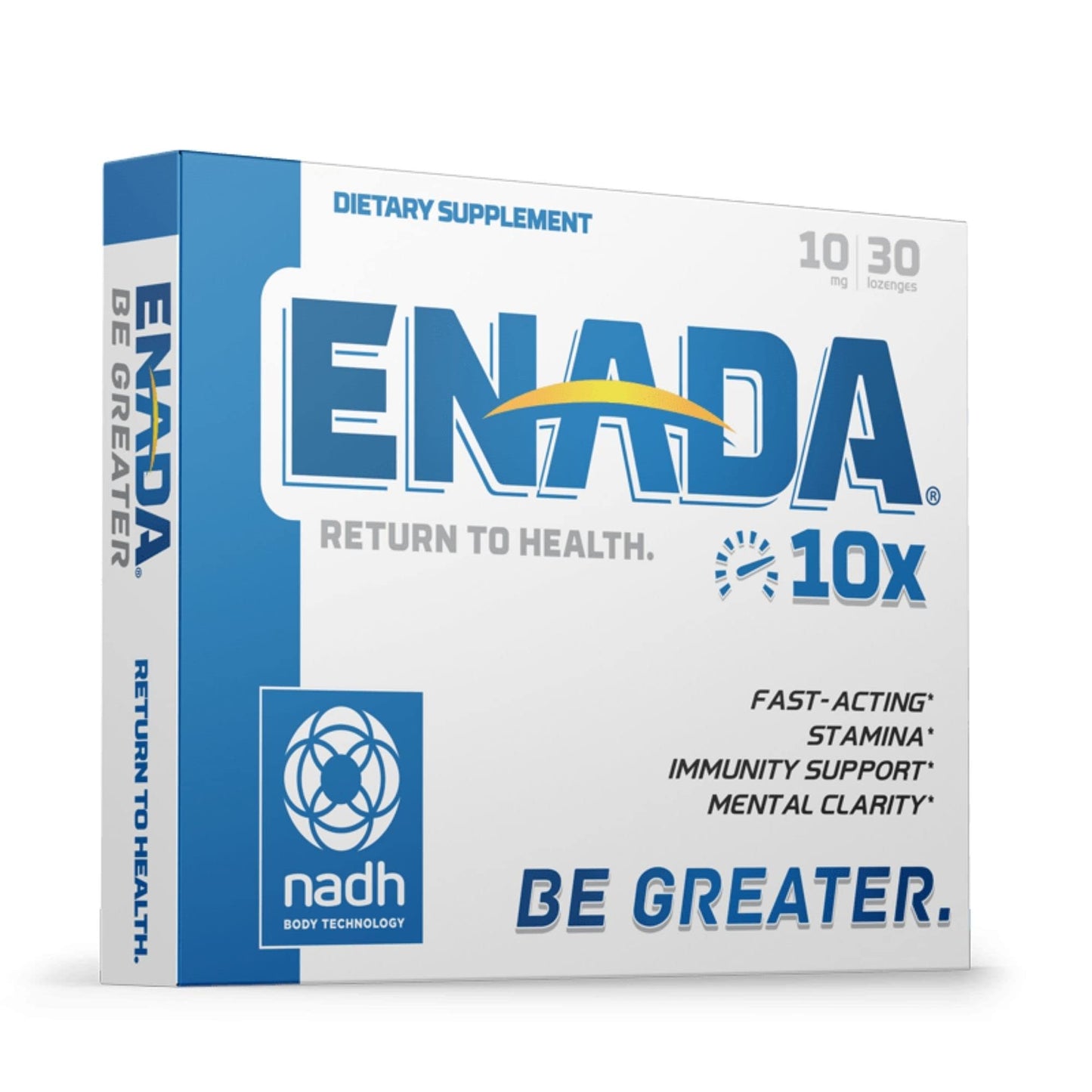 ENADA 10X NADH Supplement Lozenges, 30 Count