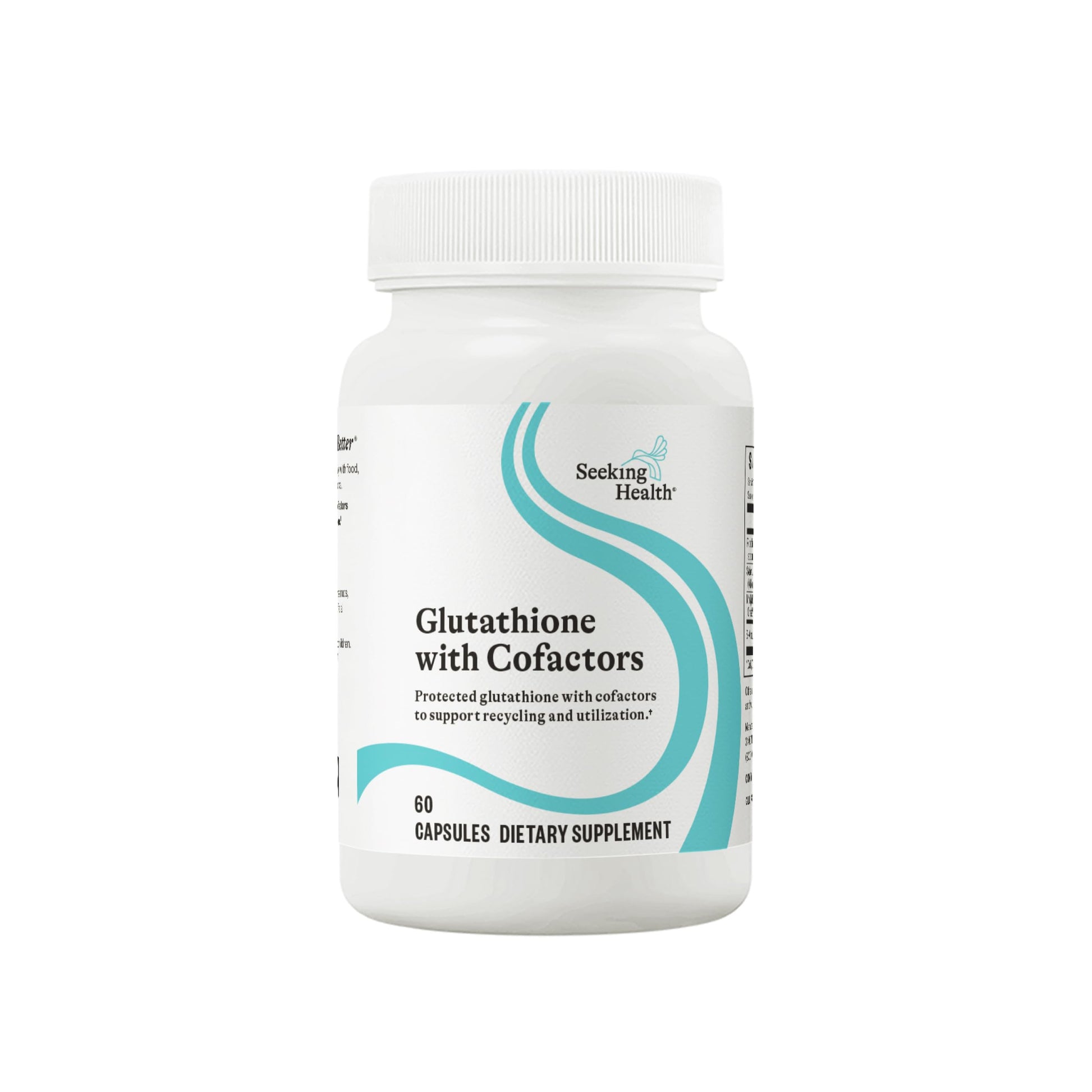 Seeking Health Glutathione Plus, 100 mg S-Acetyl-L Glutathione with Cofactors, Immune and Detoxification Support, Liver Health, Antioxidant and Free Radical Support, Vegetarian, 60 Capsules