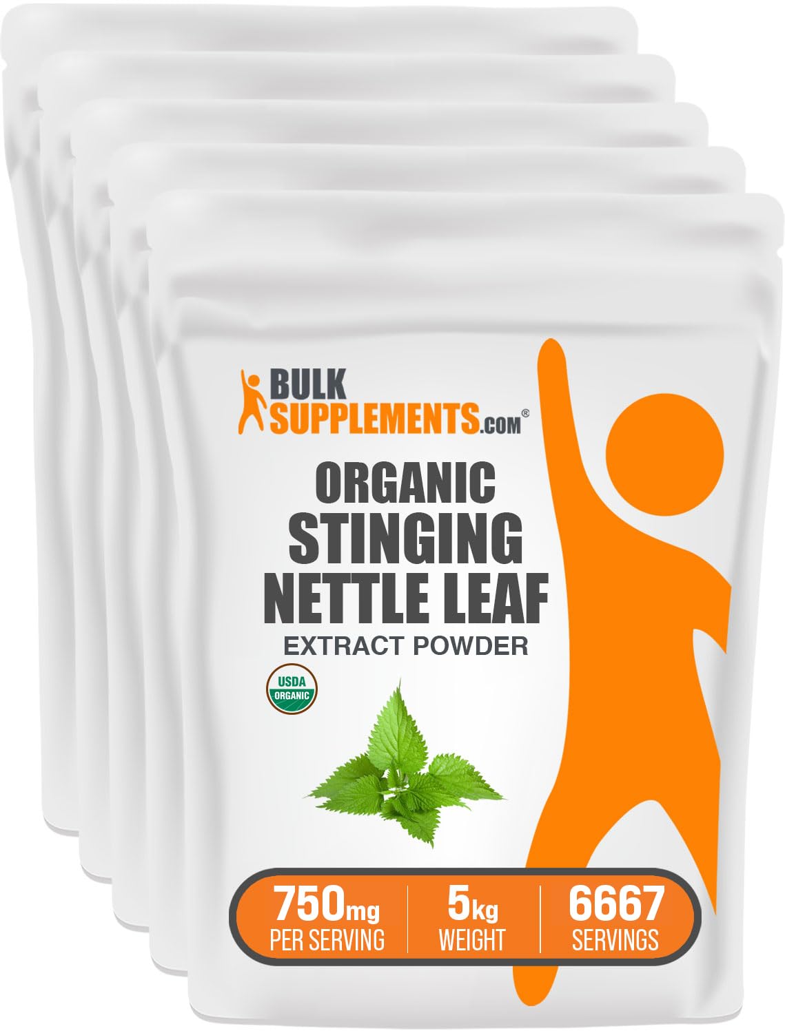 BulkSupplements Organic Stinging Nettle Extract Powder Pack of 5
