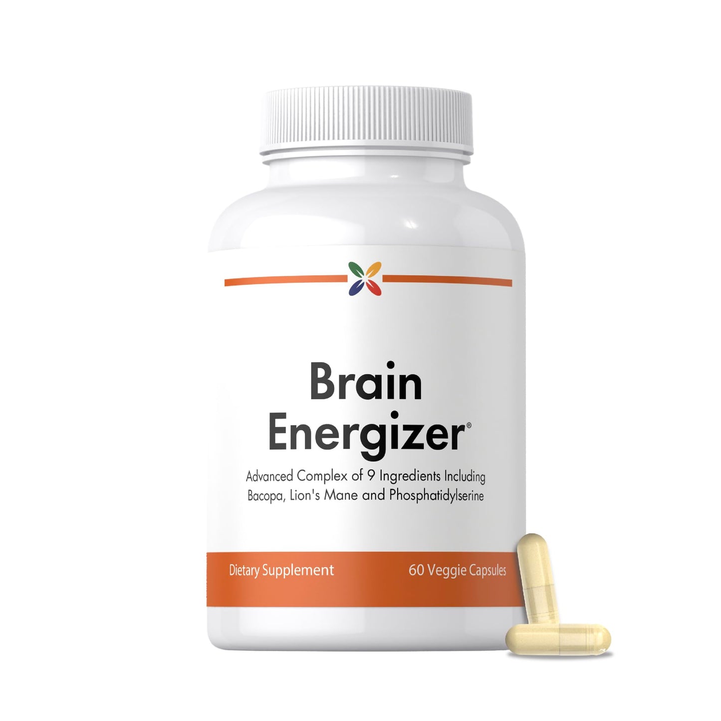 Stop Aging Now Brain Supplement Complex with Ginkgo Biloba, Lion's Mane, Bacopa, and DMAE 60 Capsules