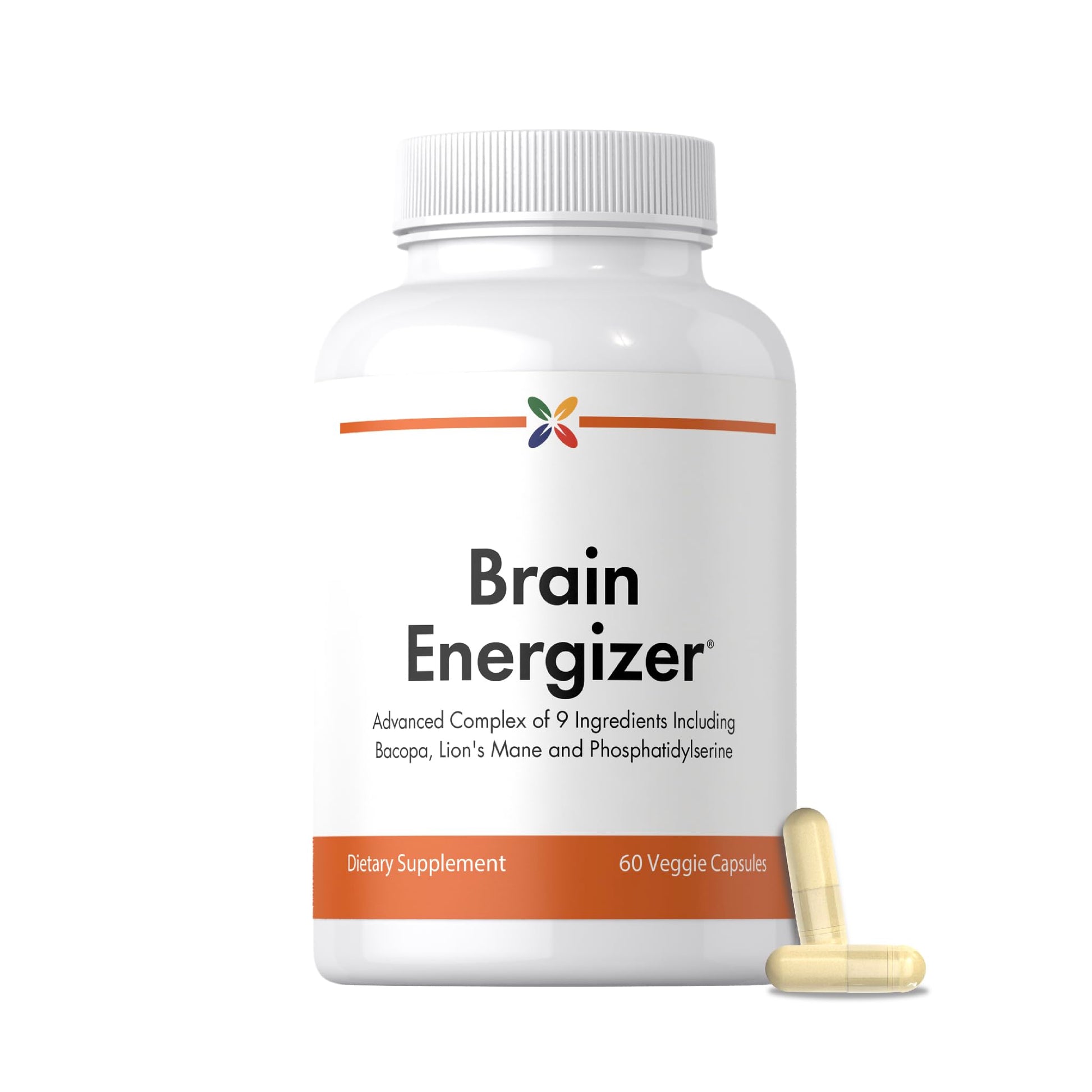 Stop Aging Now Brain Supplement Complex with Ginkgo Biloba, Lion's Mane, Bacopa, and DMAE 60 Capsules