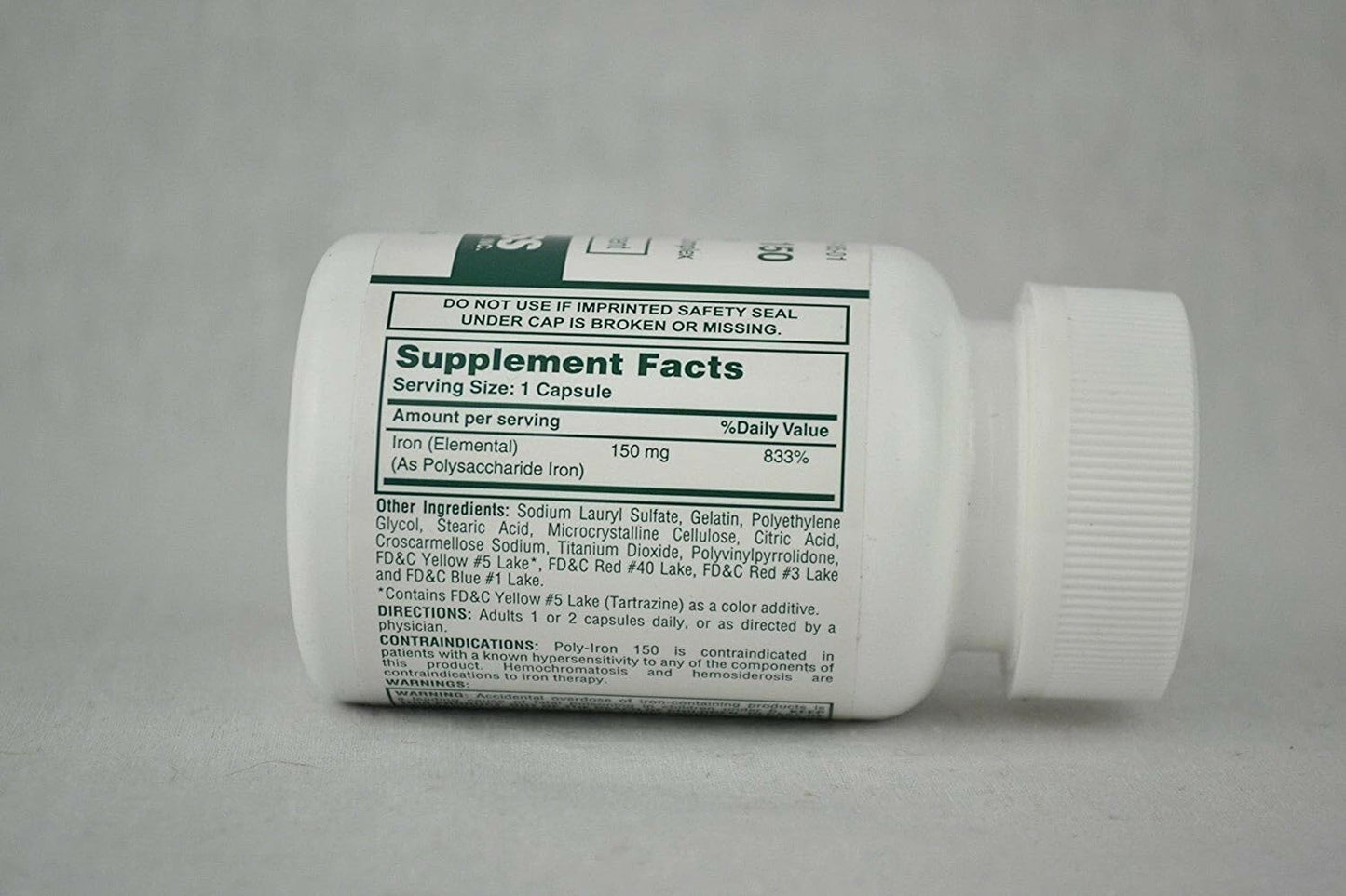 Cypress Pharmaceutical Poly-Iron 150 mg Capsule, 200 Capsules