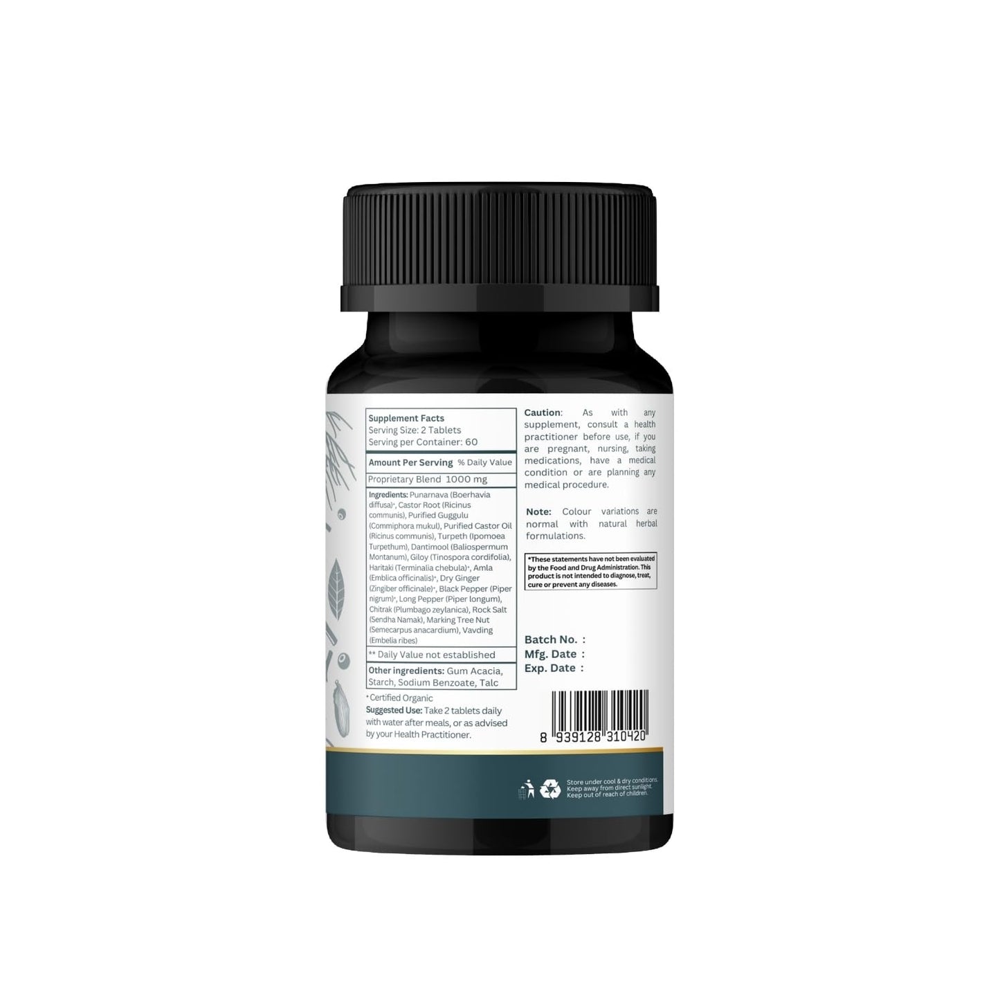 Organic Spree Punarnavadi Guggulu 120 Tablets