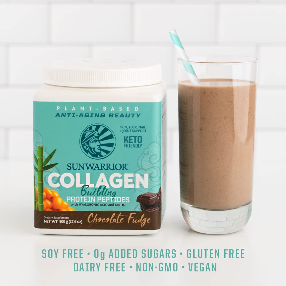 Sunwarrior Chocolate & Vanilla Vegan Collagen Protein Powder Set, 35.2
