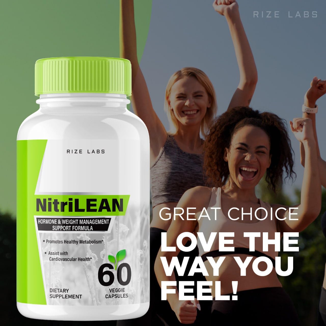 rize labs Nitrilean Weight Loss Supplement 60 Capsules