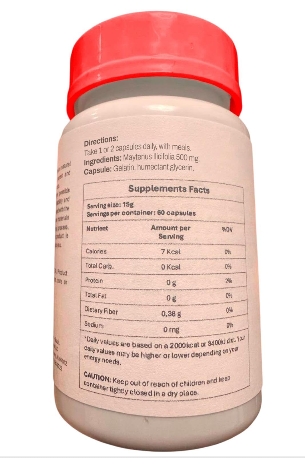 STATUS VERDE Espinheira Santa 500 mg (Maytenus icifolia) Capsules, 120 Count