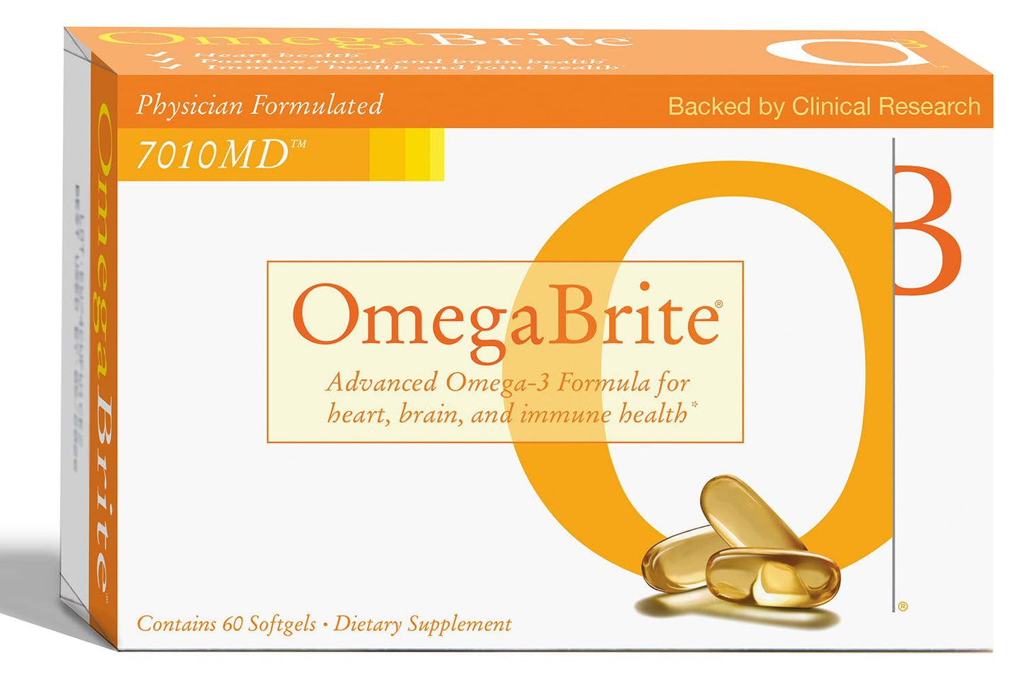 OmegaBrite 7010MD Advanced Omega-3 Formula Softgel, 60 Count