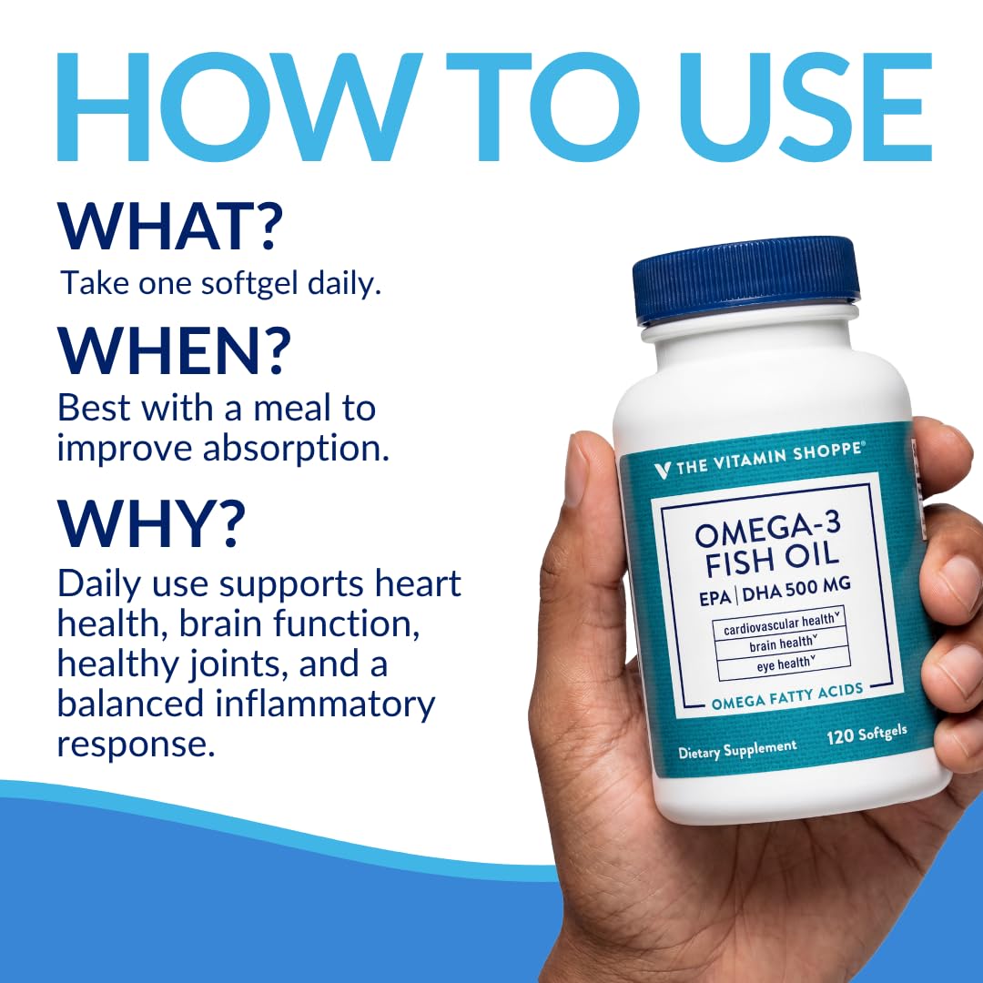 The Vitamin Shoppe Omega 3 Fish Oil 1000mg Softgel 120