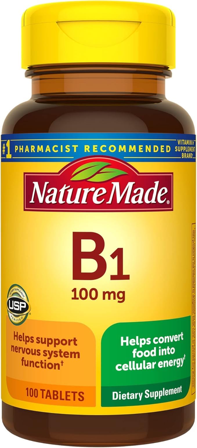 Nature Made Vitamin B1 100 mg Tablet, 99 Count