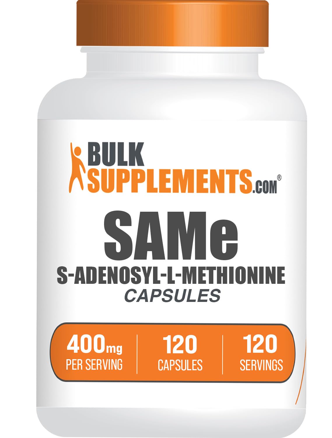 BulkSupplements S-Adenosyl-L-Methionine 400mg Capsules, 120 Capsules
