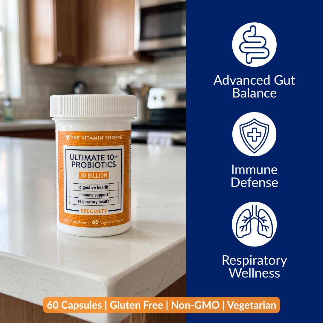 The Vitamin Shoppe Brand Ultimate 10+ Probiotics 13B CFUs Capsules 60 Count