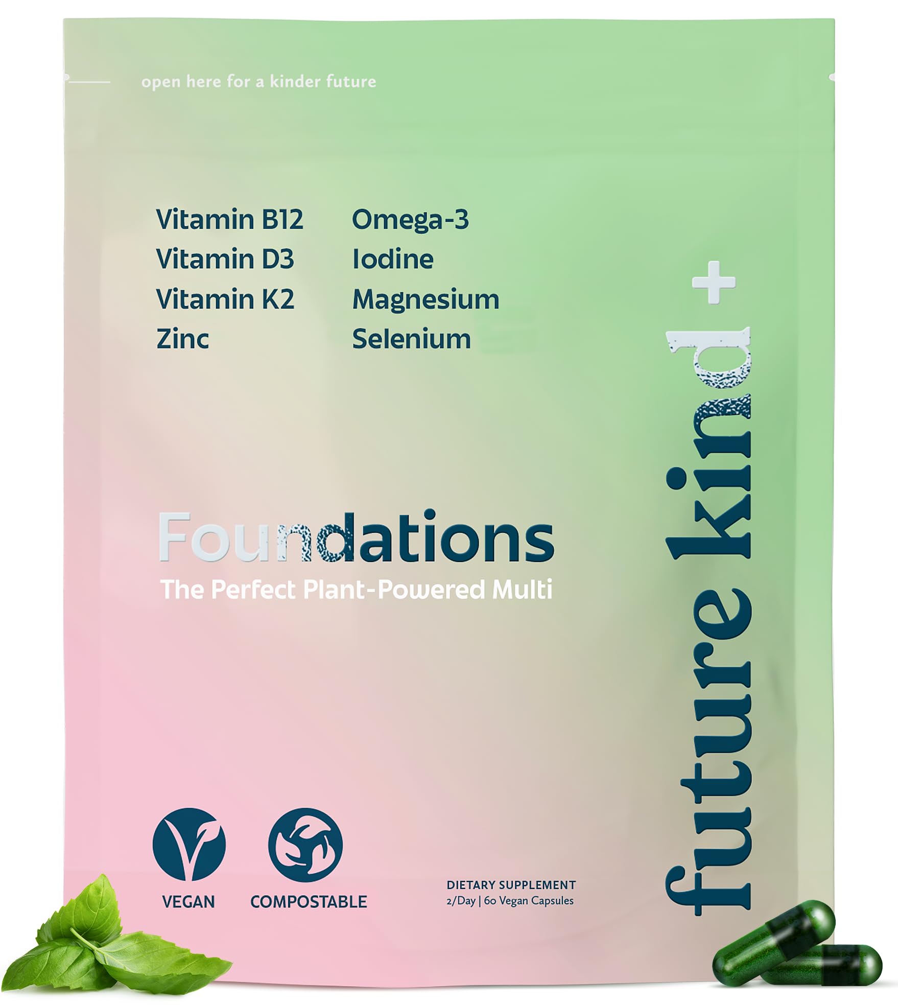 Future Kind Carrageenan-Free Foundations Multivitamin Capsule, 60 Count