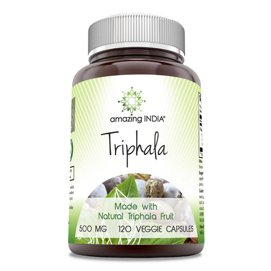 Amazing India Triphala Supplement Capsules, 120 Veggie Capsules