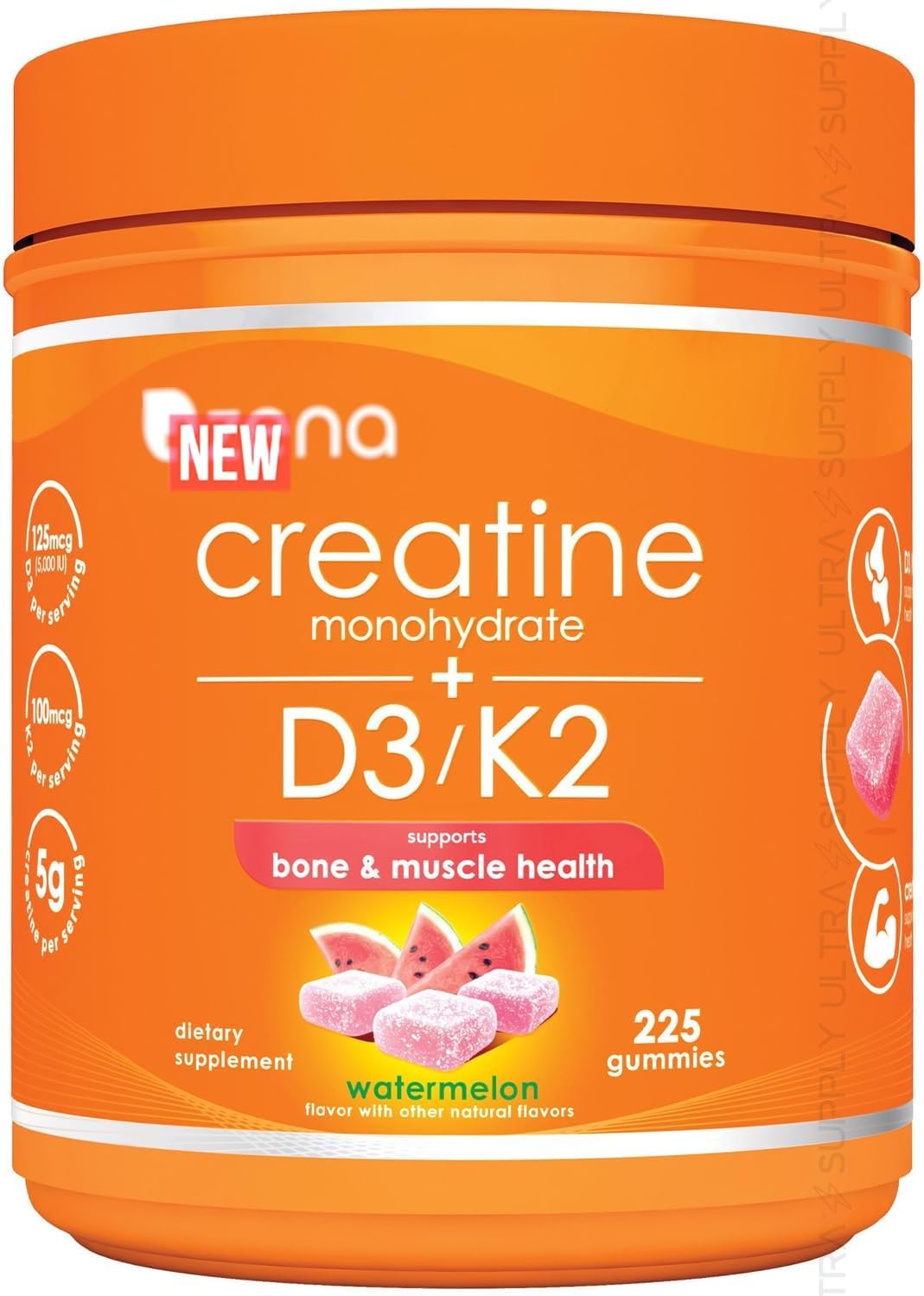 Generic Zenaa Creatine Monohydrate + D3 K2 Gummies 225 Count