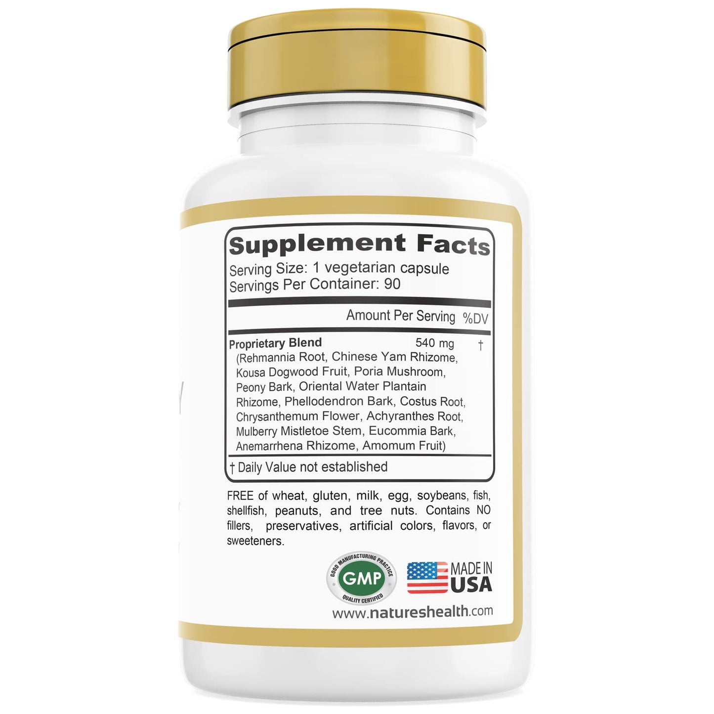 Nature's Health Liver and Kidney Cleanse Supplement – Rehmannia Formula – Naturally Detox and Boost Vitality Vegetarian Capsules, 90 Count