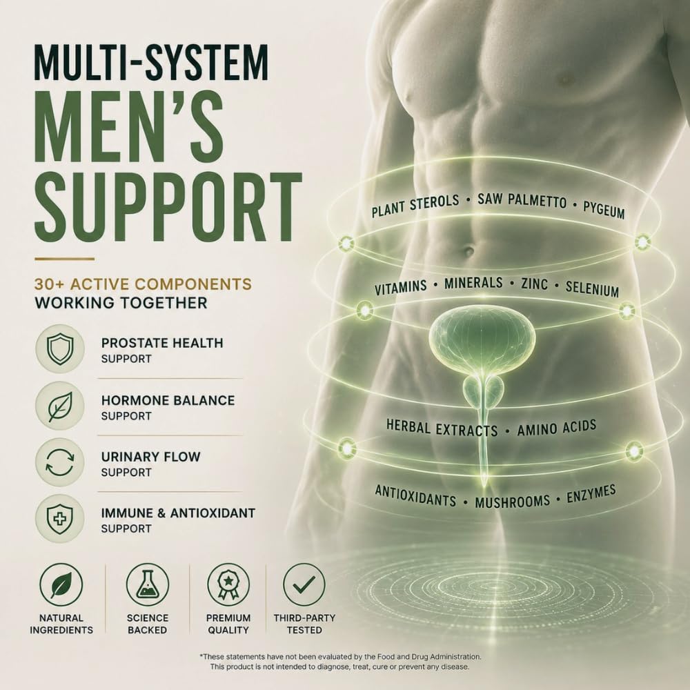 ALNIMA Prostate Support for Men Saw Palmetto, Zinc & Selenium Formula - 90 Capsules