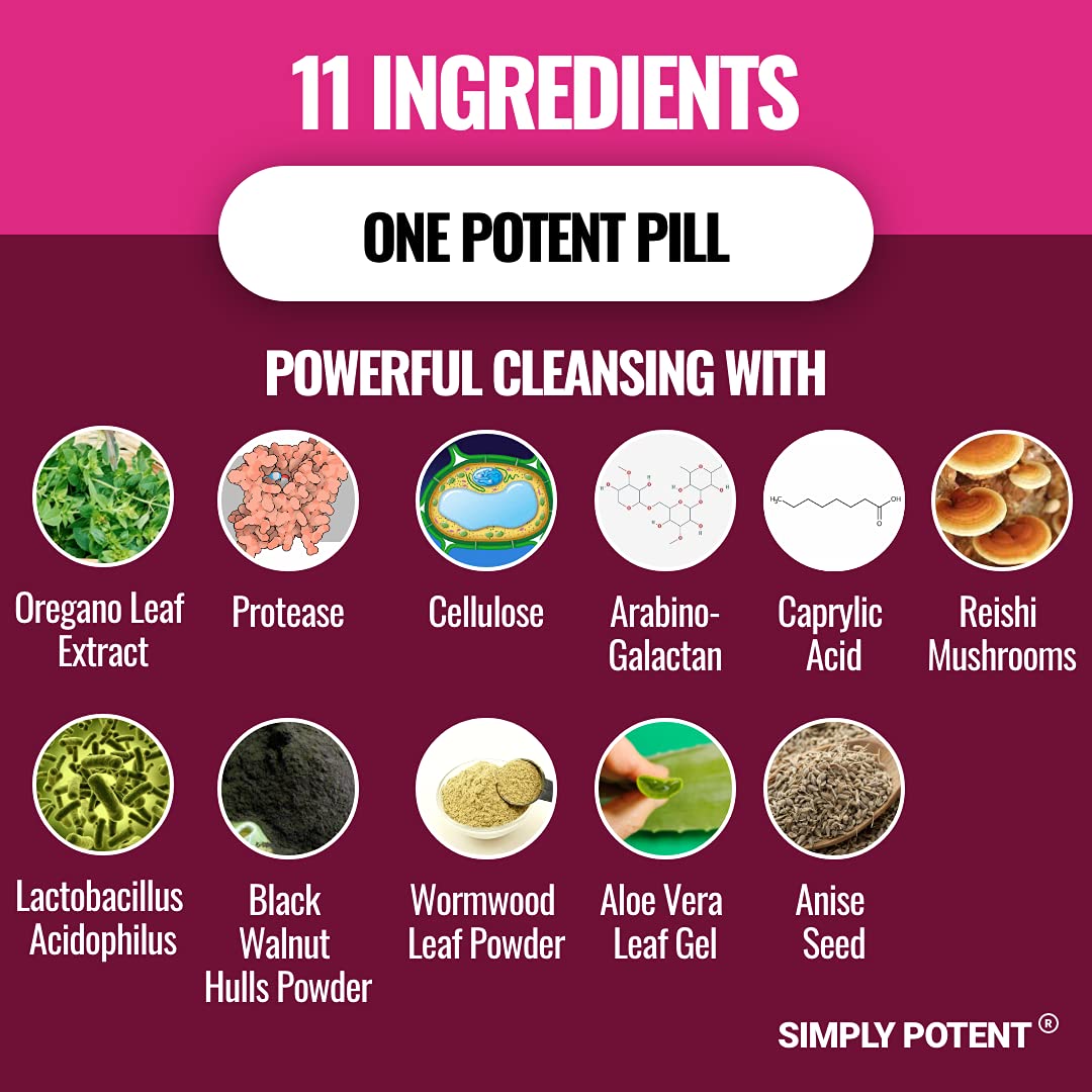 Simply Potent Balance Complex for Women – 11-in-1 Formula with Oregano Extract, Caprylic Acid, Probiotics & Digestive Enzymes, 60 Capsules