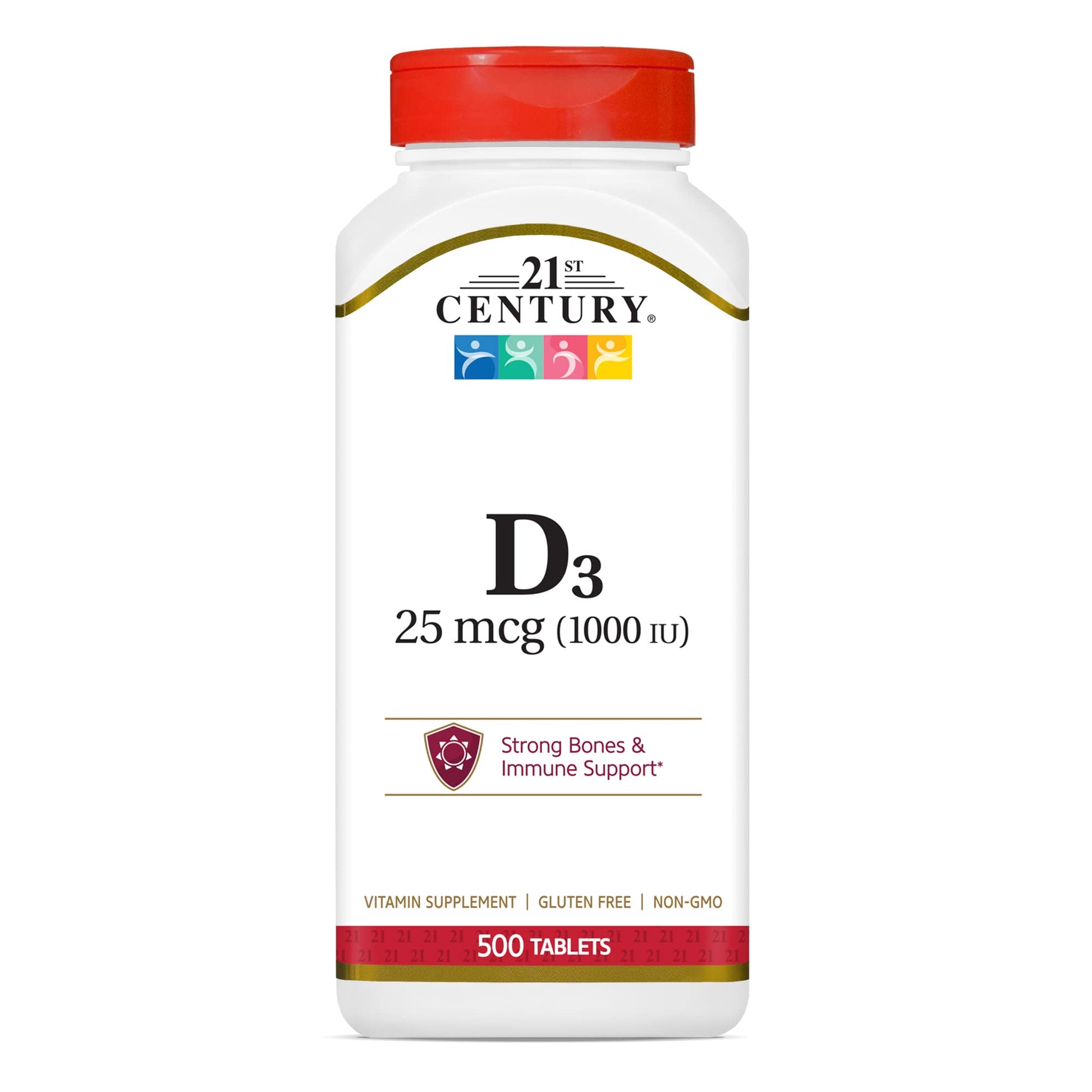21st Century Vitamin D3 1000 IU Tablets, 500 Count