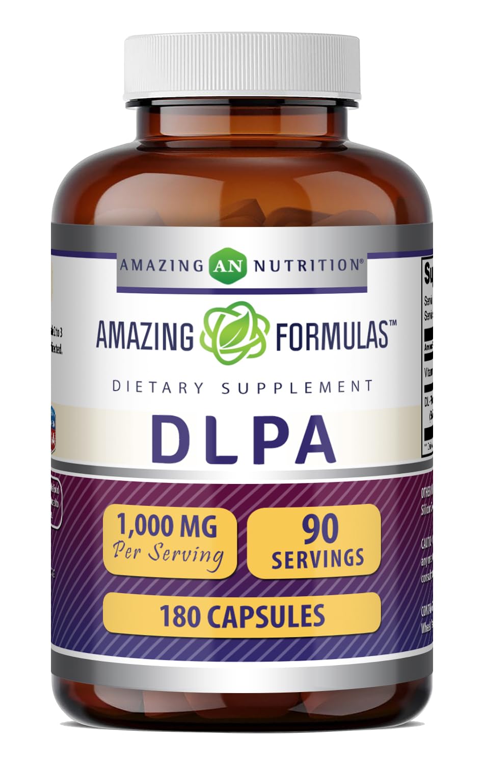 Amazing Nutrition DL-Phenylalanine 1000 mg Supplement 180 Capsules