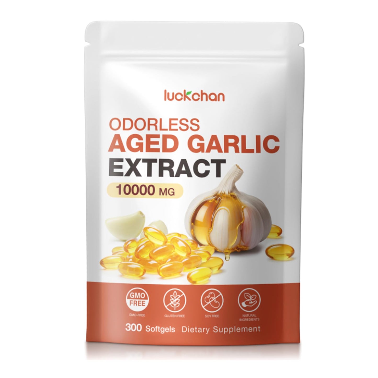 LUCKCHAN Aged Garlic Extract Softgels, 300 Count