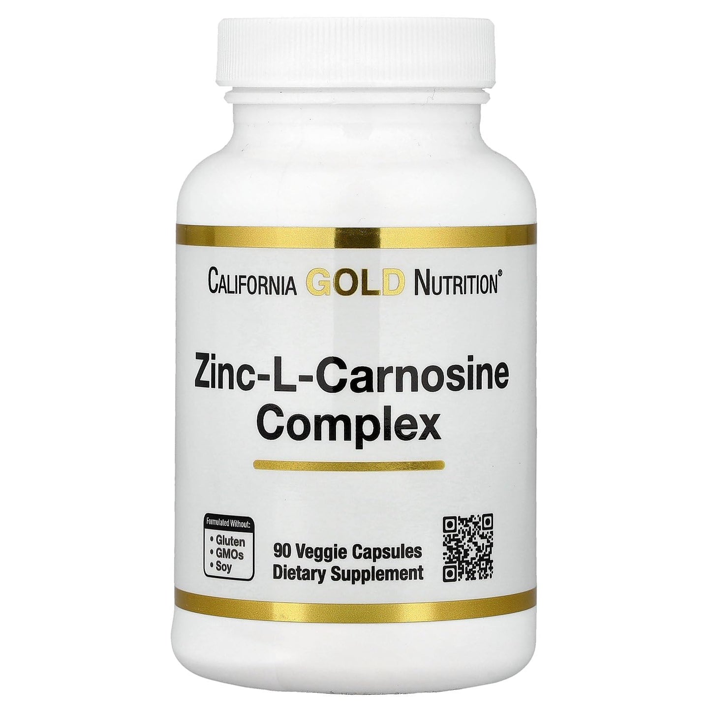 California Gold Nutrition Zinc-L-Carnosine Complex Veggie Caps, 90 Veggie Caps