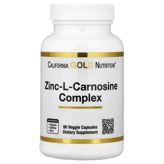 California Gold Nutrition Zinc-L-Carnosine Complex Veggie Caps, 90 Veggie Caps