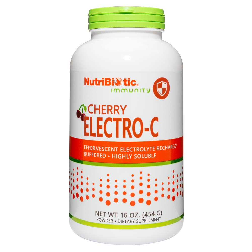 NutriBiotic Cherry Electro-C Vitamin C & Electrolyte Powder, 16 Oz