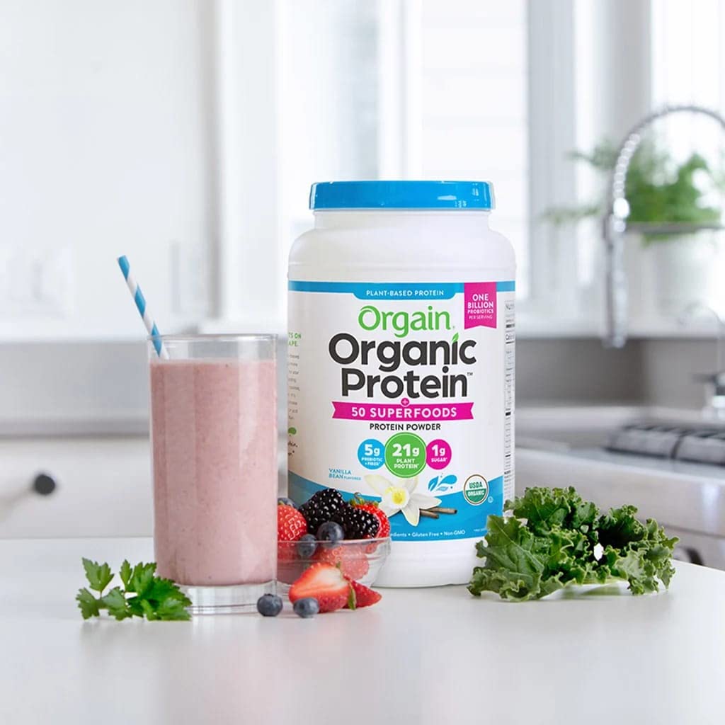 Orgain Organic Plant Based Protein Powder Vanilla Bean, 2.74 Pound, 1 Count