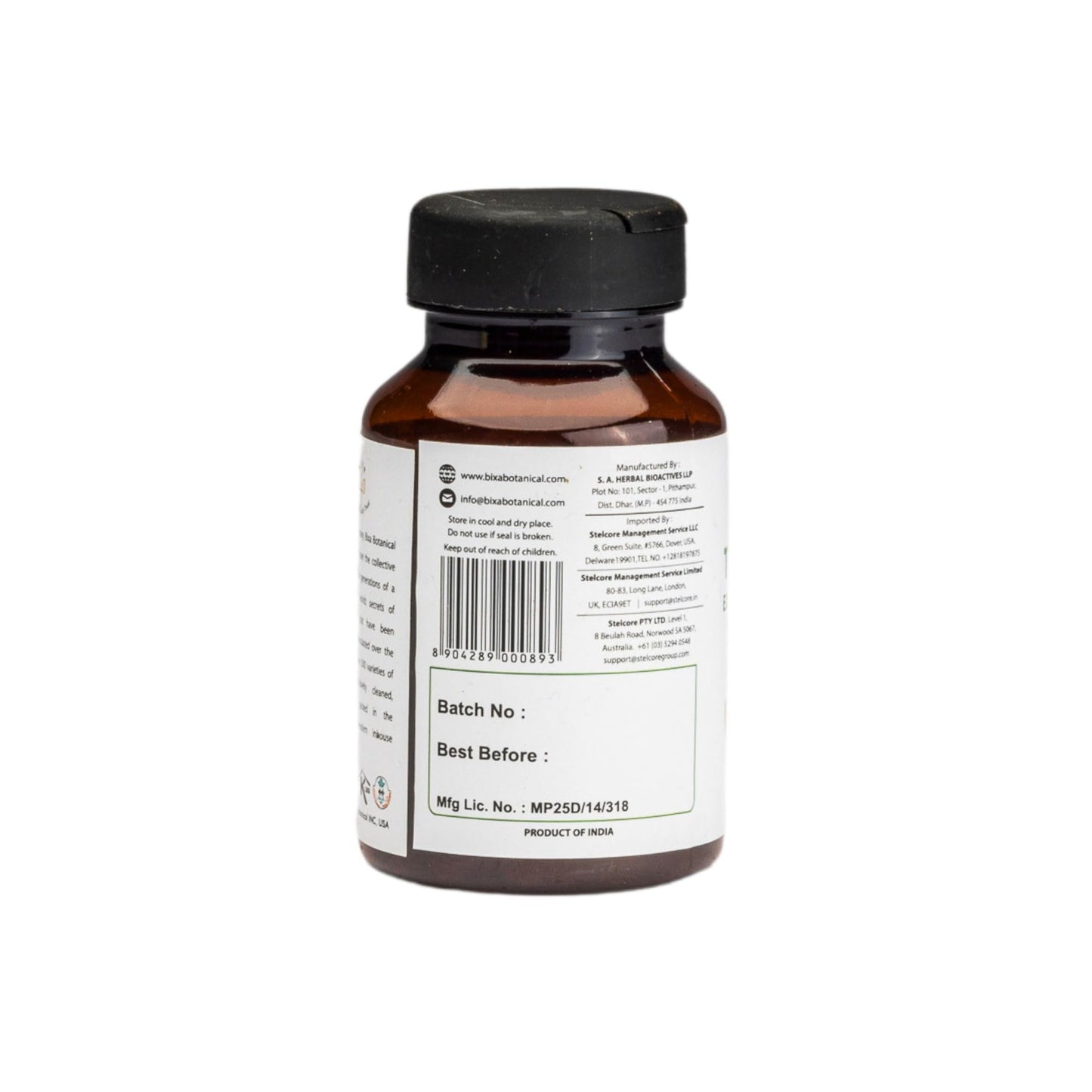 bixa BOTANICAL Triphala Extract Capsule, 60 Count