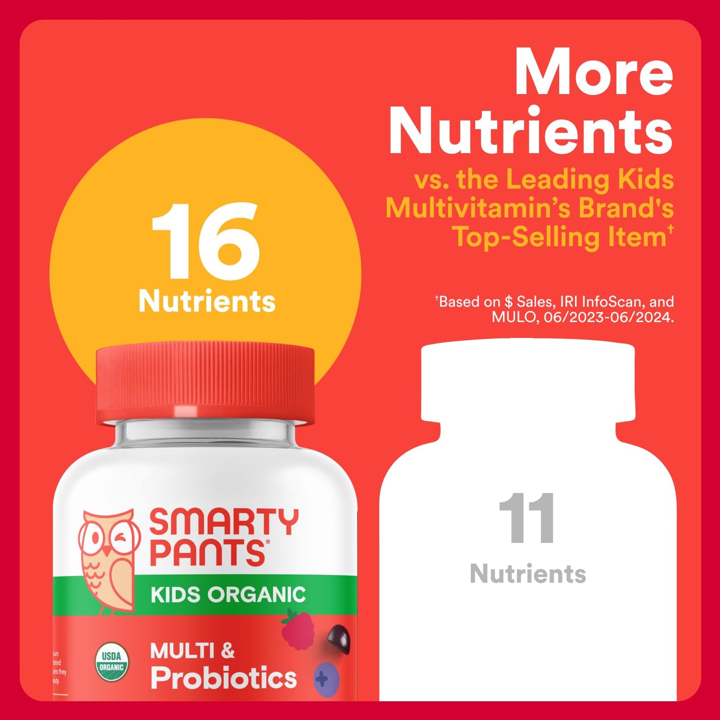 SmartyPants Organic Kids Multivitamin Gummies 120 Count