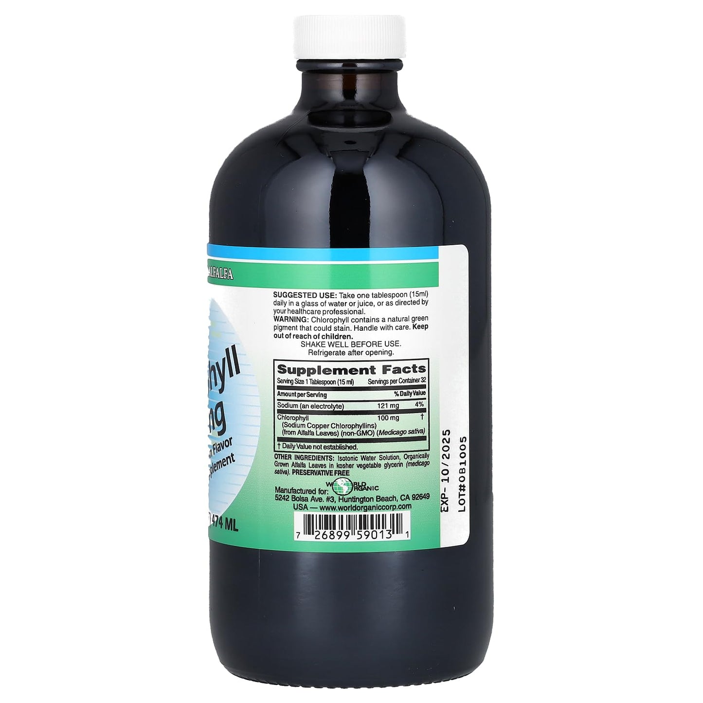 World Organic Chlorophyll 100mg Capsule 1