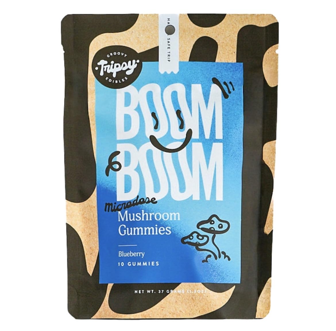 Generic Tripsy Boom Boom Microdose Mushroom Gummies Blueberry, 10 Count