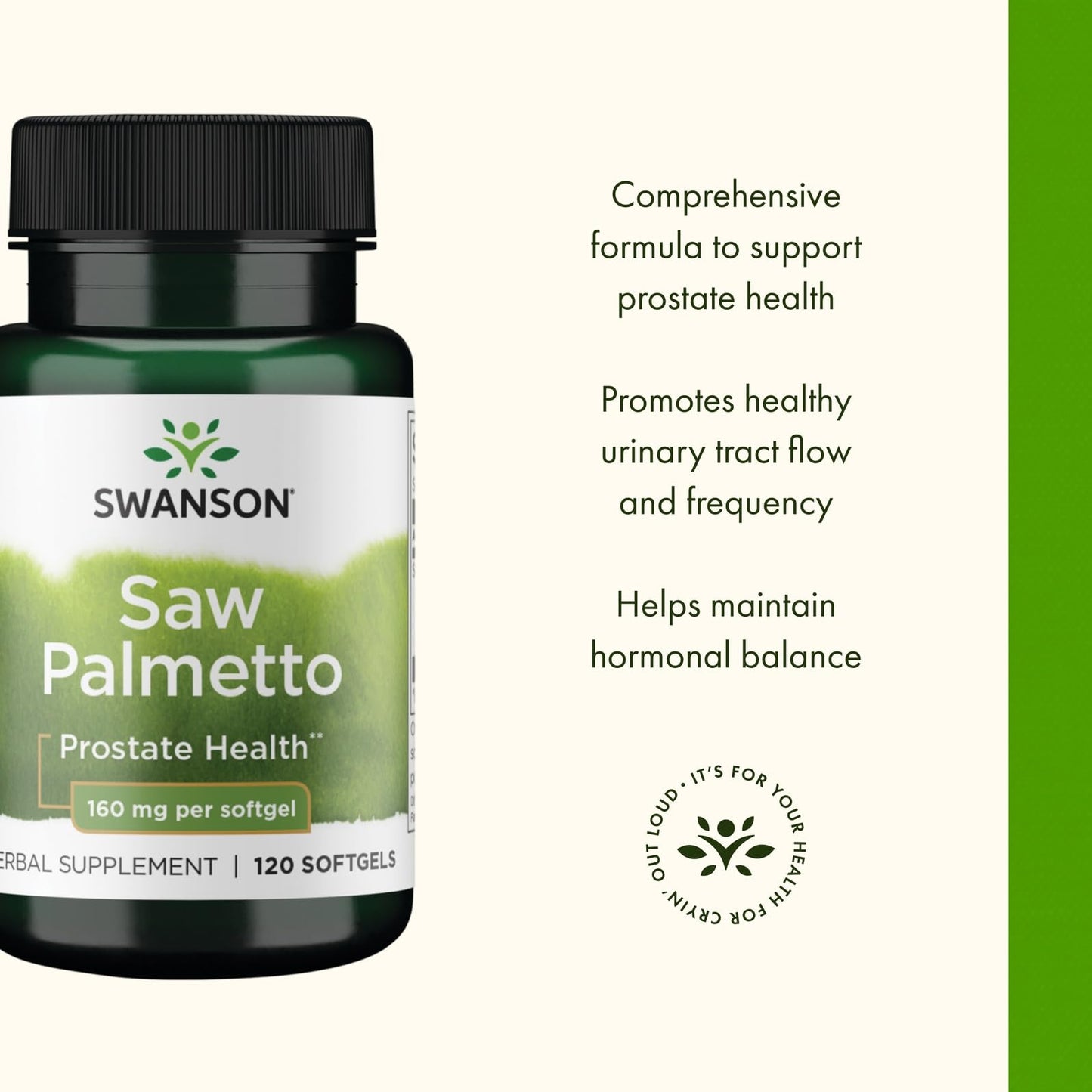 Swanson Saw Palmetto 160 mg Softgels 240
