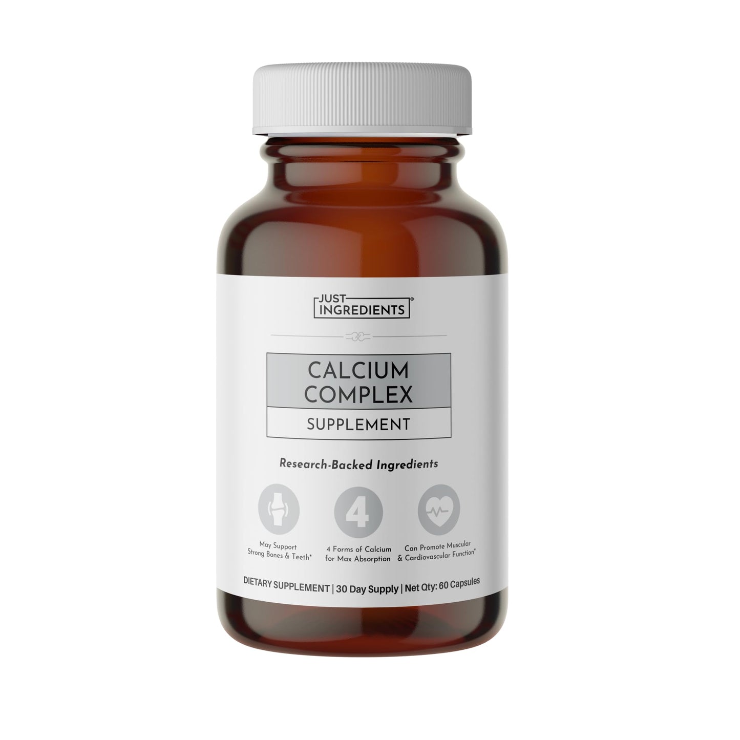 JUST INGREDIENTS Calcium Complex Capsule, 60 Count