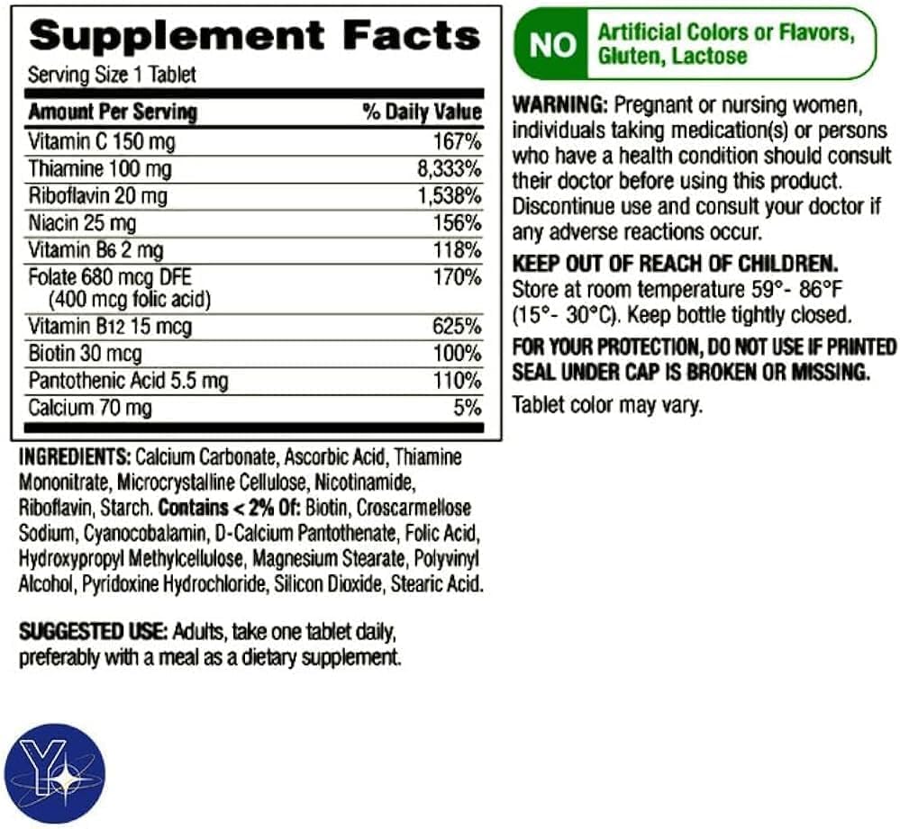 BASKETGOODS Super Vitamin B Complex, 250 Tablets