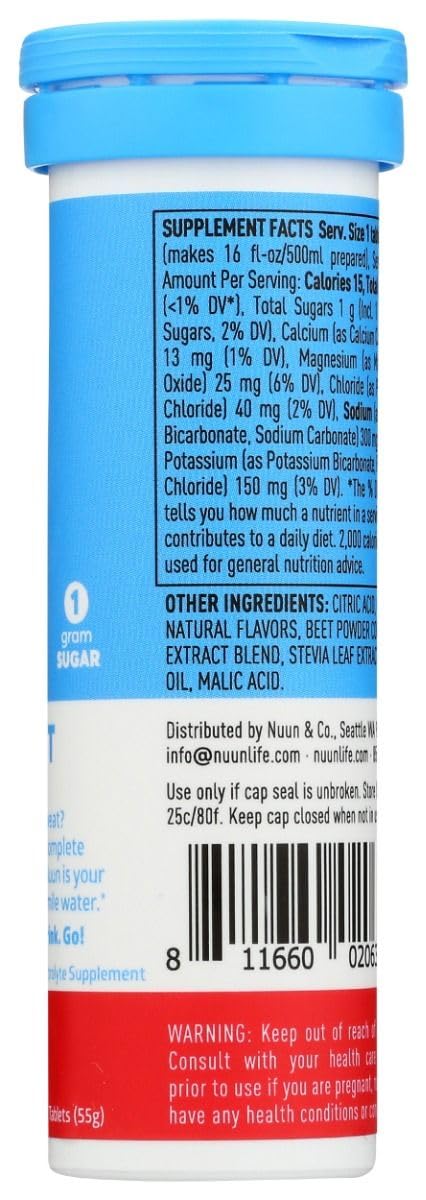 Nuun Active: Fruit Punch Electrolyte Enhanced Drink Tablets, 20 Tablets